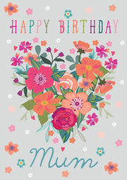 57AS41 - Mum Birthday Bouquet Greeting Card
